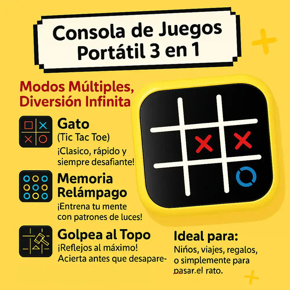 ¡El clásico Tres en Raya como nunca lo habías jugado! Ideal para niños y adultos 🎯
