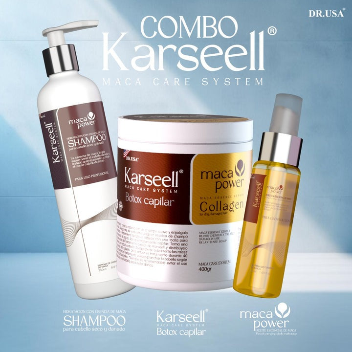 COMBO 3 EN 1 KARSEELL 100%ORIGINAL SHAMPOO+ARGAN+BOTOX