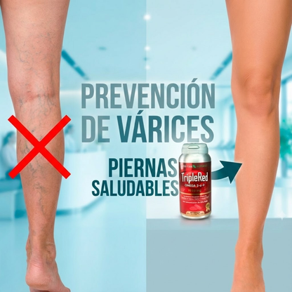 TripleRed Previene varices y mala circulación, con omega 3-6-9