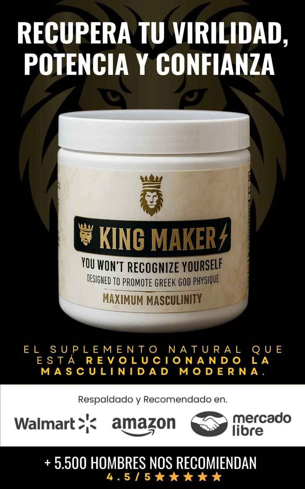King Maker Plus 120 Capsulas - Import USA