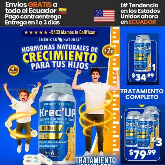 KREC’ UP 60 CÁSPSULAS | Potencia al máximo el crecimiento y desarrollo de tu Hijo
